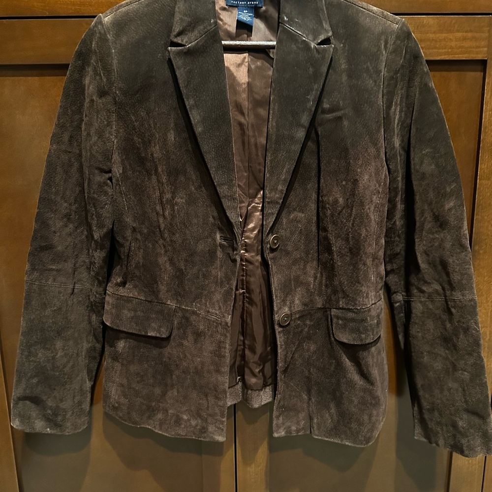 Women’s Brown Suede Blazer by AnnTaylor